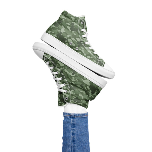 Puppy Camo Women's High Top Sneakers - Green