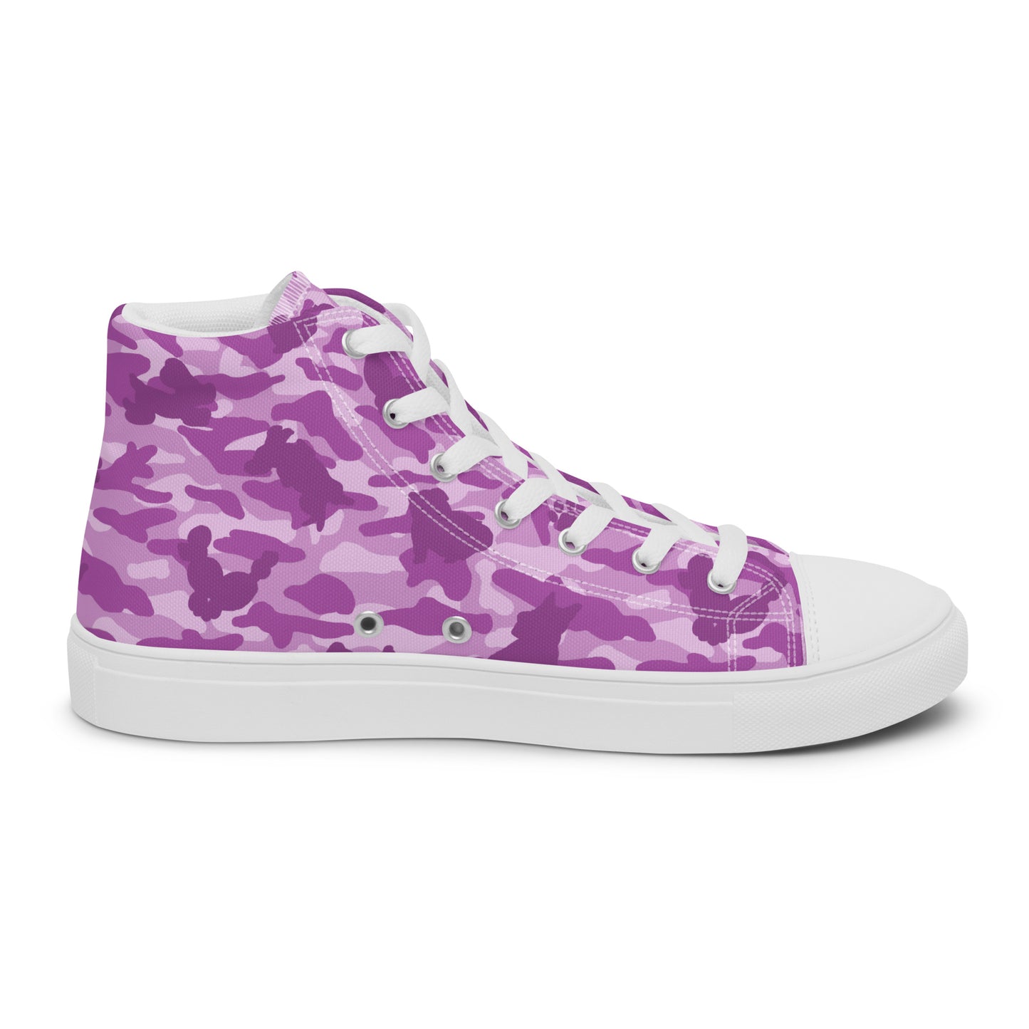 Puppy Camo Women's High Top Sneakers - Pink