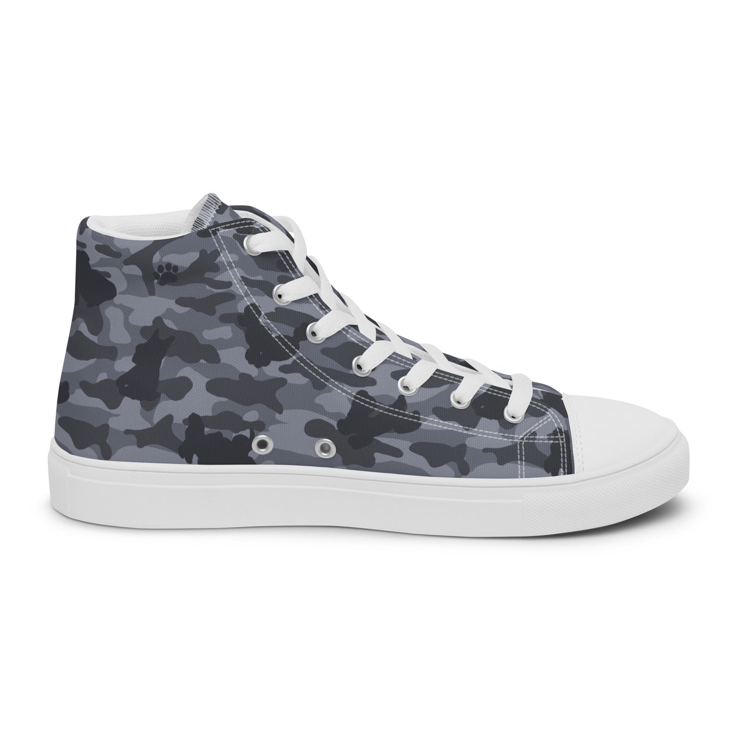 Puppy Camo Women's High Top Sneakers - Grey