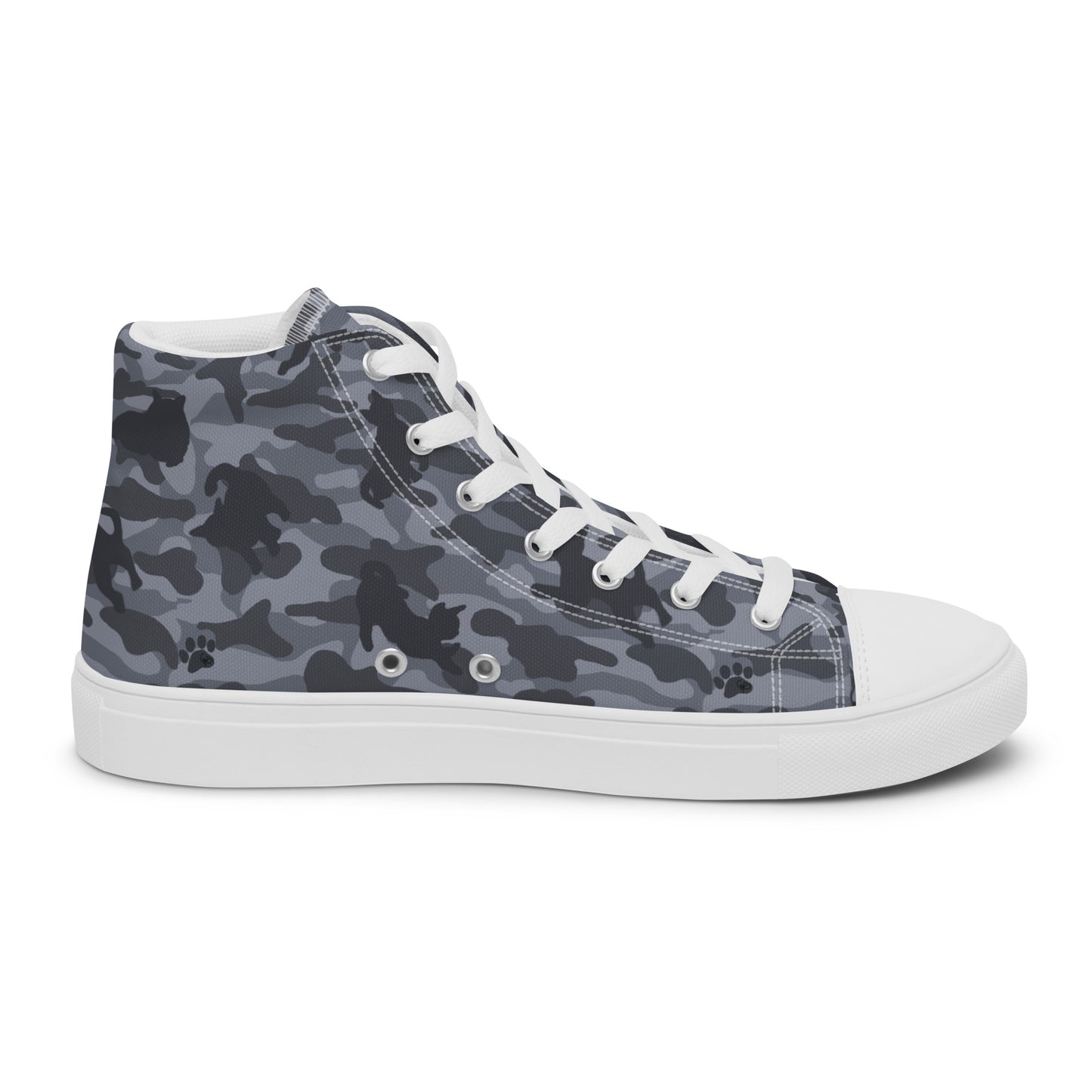 Kitty Camo Women's High Top Sneakers - Grey