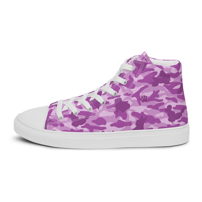 Puppy Camo Women's High Top Sneakers - Pink