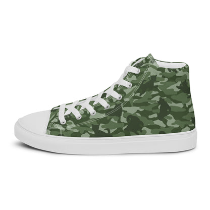 Kitty Camo Women's High Top Sneakers - Green