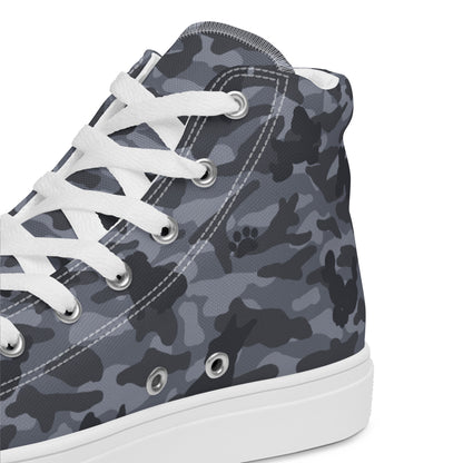 Puppy Camo Women's High Top Sneakers - Grey