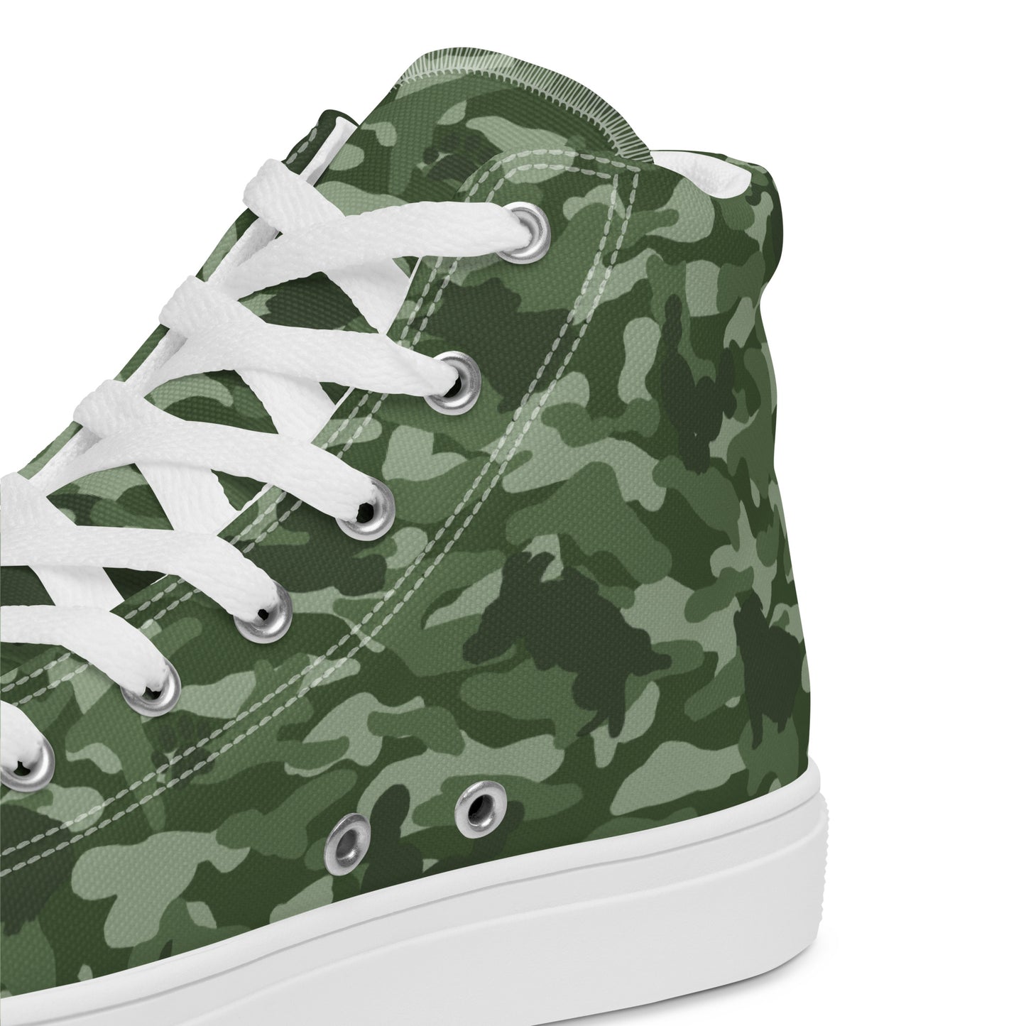 Puppy Camo Women's High Top Sneakers - Green