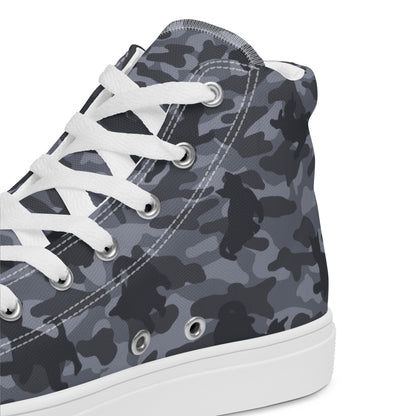 Kitty Camo Women's High Top Sneakers - Grey