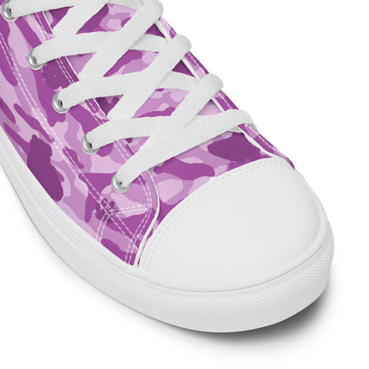 Puppy Camo Women's High Top Sneakers - Pink