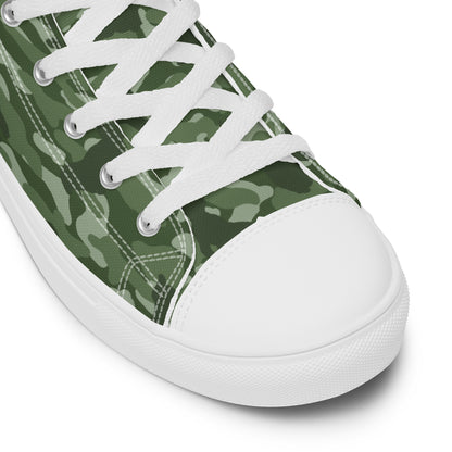 Kitty Camo Women's High Top Sneakers - Green