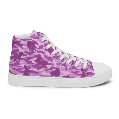 Puppy Camo Women's High Top Sneakers - Pink