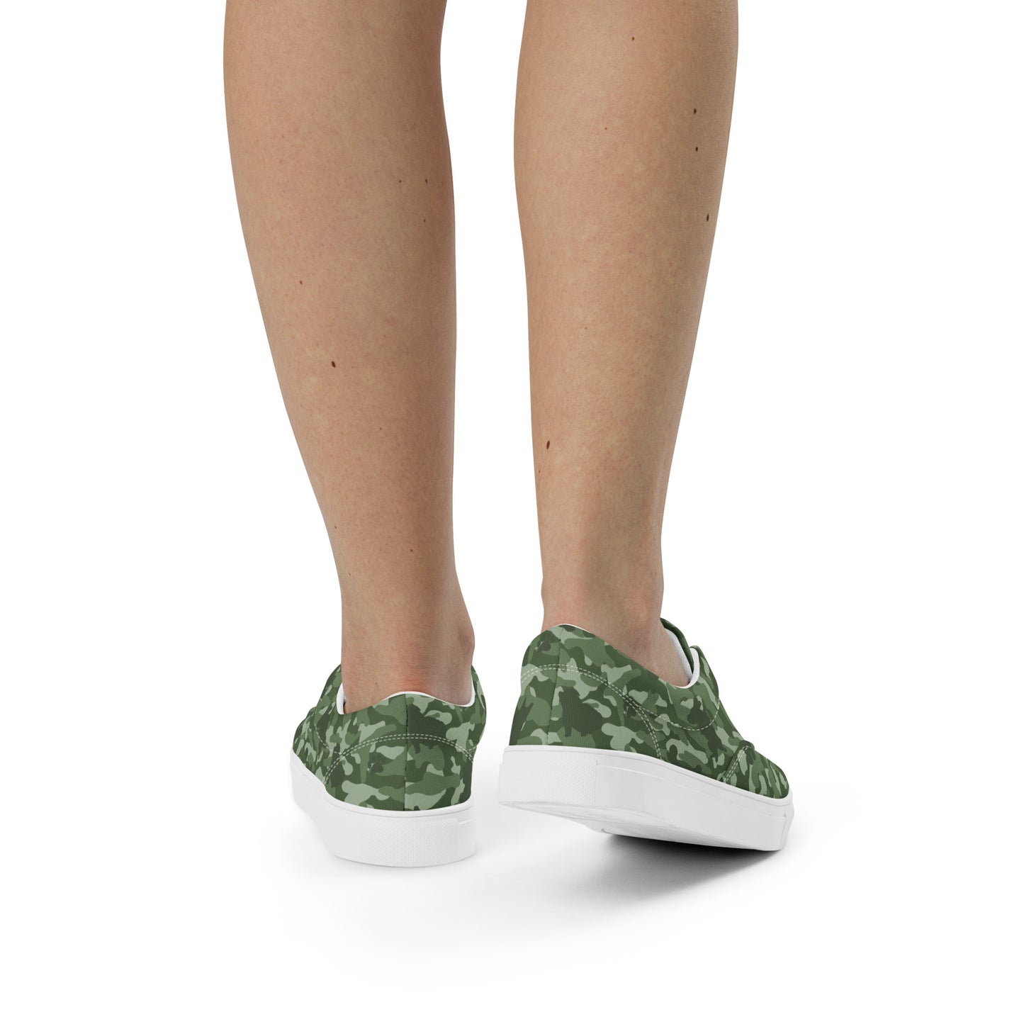 Puppy Camo Women's Lace-Up Sneakers - Green