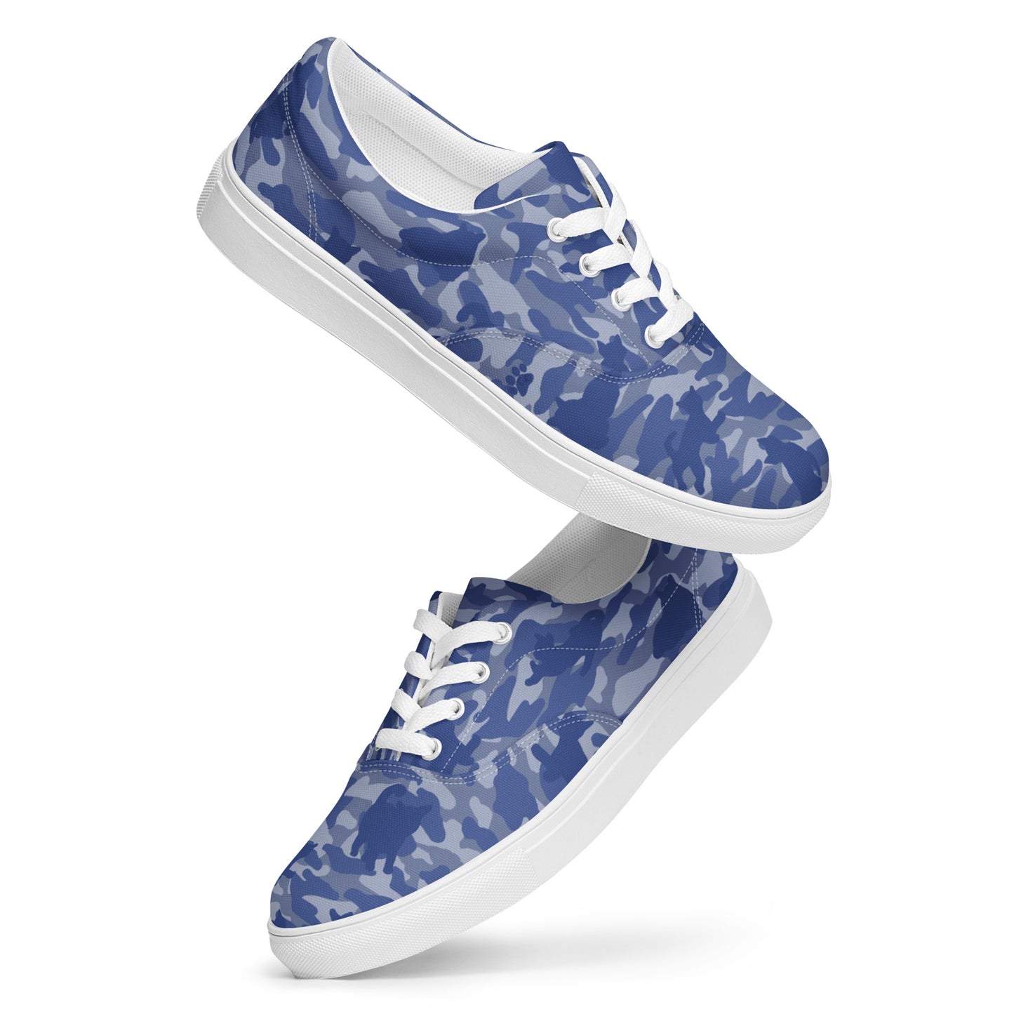 Kitty Camo Women's Lace-Up Sneakers - Blue