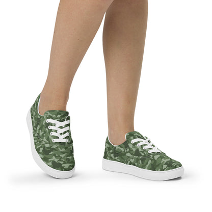 Puppy Camo Women's Lace-Up Sneakers - Green