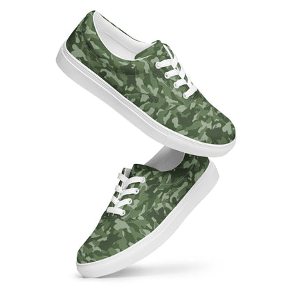 Puppy Camo Women's Lace-Up Sneakers - Green