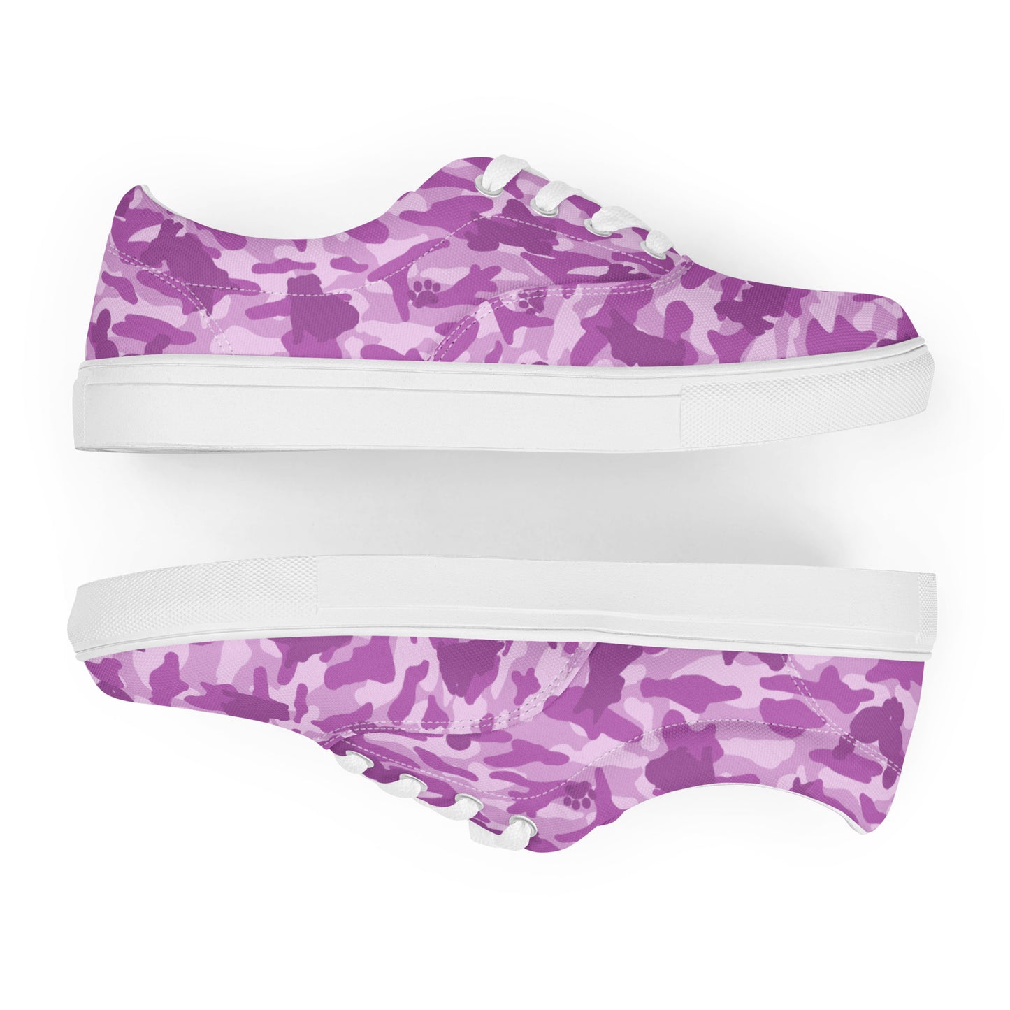 Puppy Camo Women’s Lace-Up Sneakers - Pink