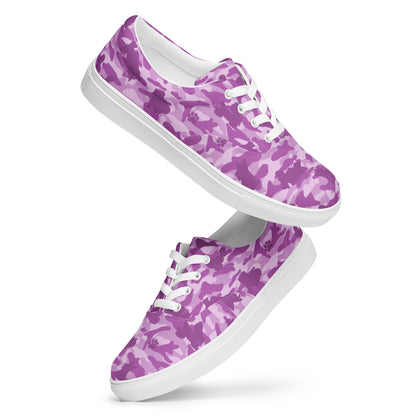 Puppy Camo Women’s Lace-Up Sneakers - Pink