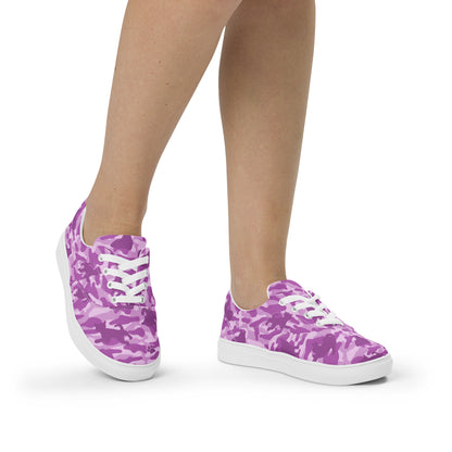 Kitty Camo Women's Lace-Up Sneakers - Pink