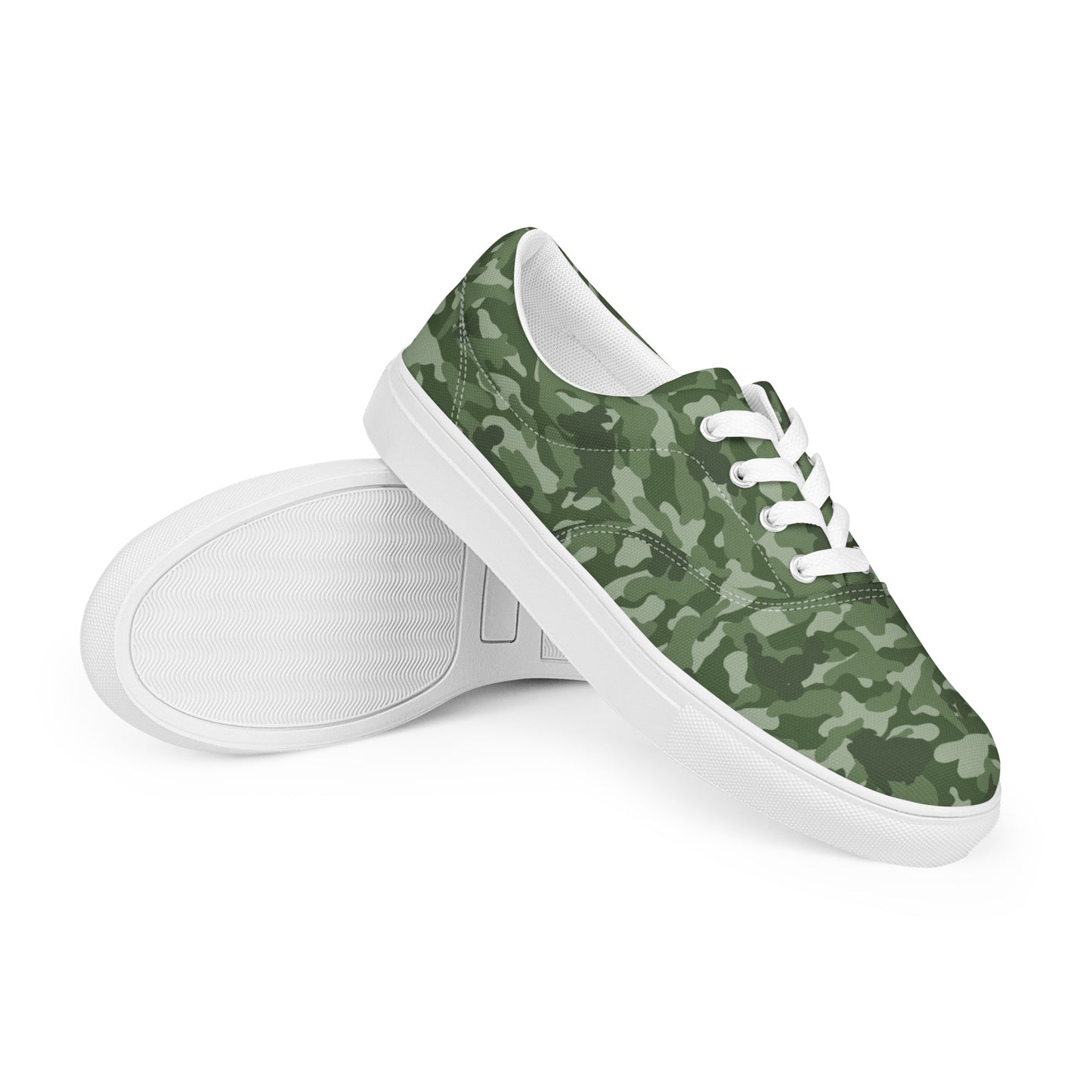 Puppy Camo Women's Lace-Up Sneakers - Green