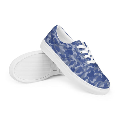 Puppy Camo Women’s Lace-Up Sneakers - Blue